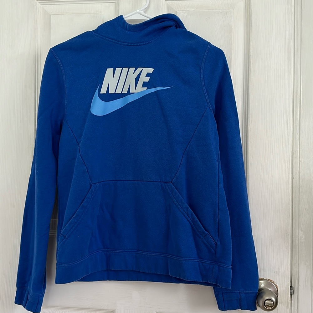 Boys blue Nike hoodie sweatshirt